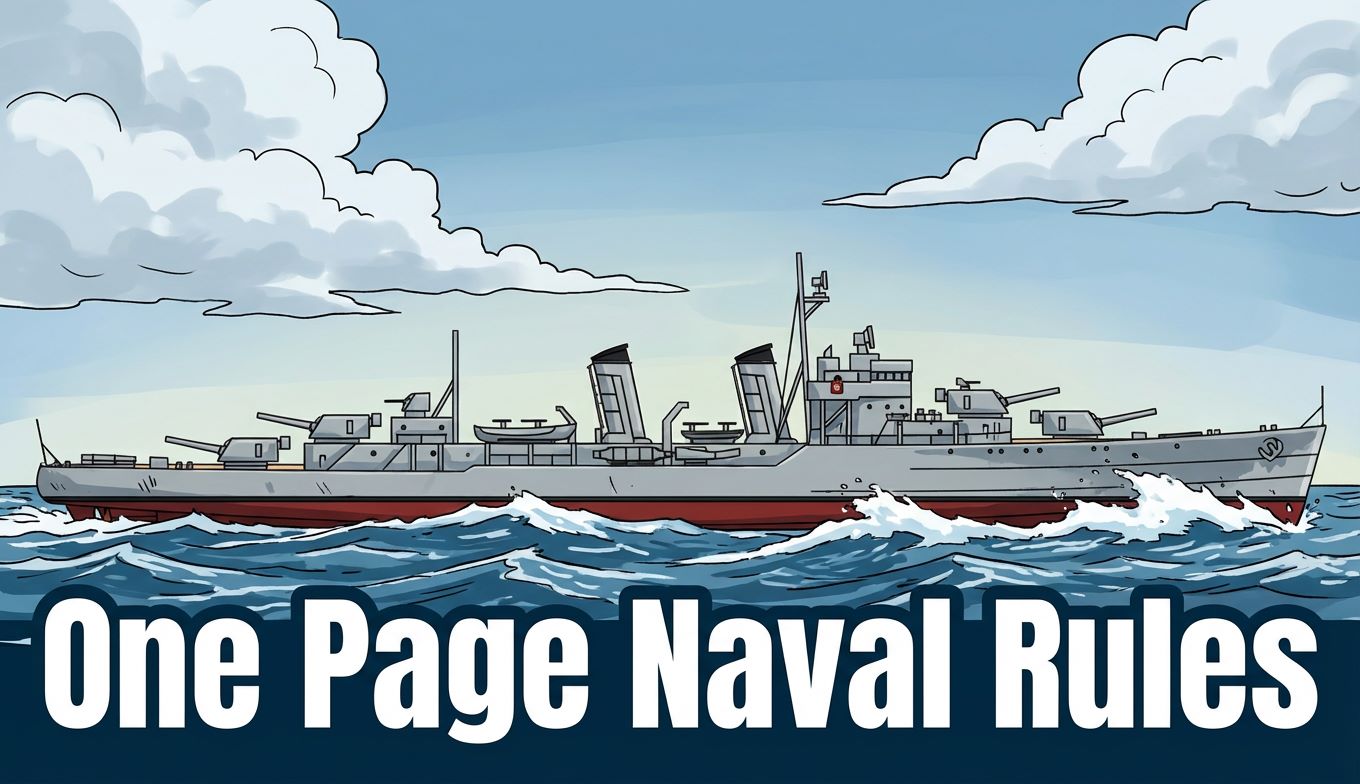 one page naval wargame rules